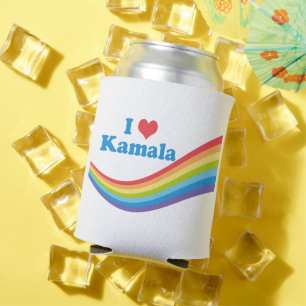 Porta-lata Eu Amo Kamala Cute Election Rainbow