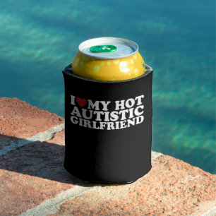 Porta-lata Eu Amo Meu Coração Autista Namorada GF Autismo