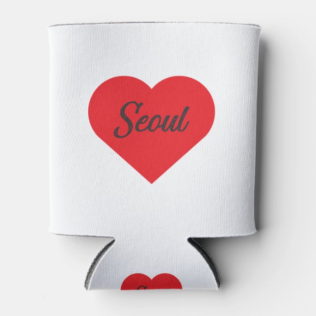 Porta-lata Eu Amo Seul - Coreia do Sul (Frente)