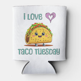Porta-lata Eu Amo Terça-Feira de Taco