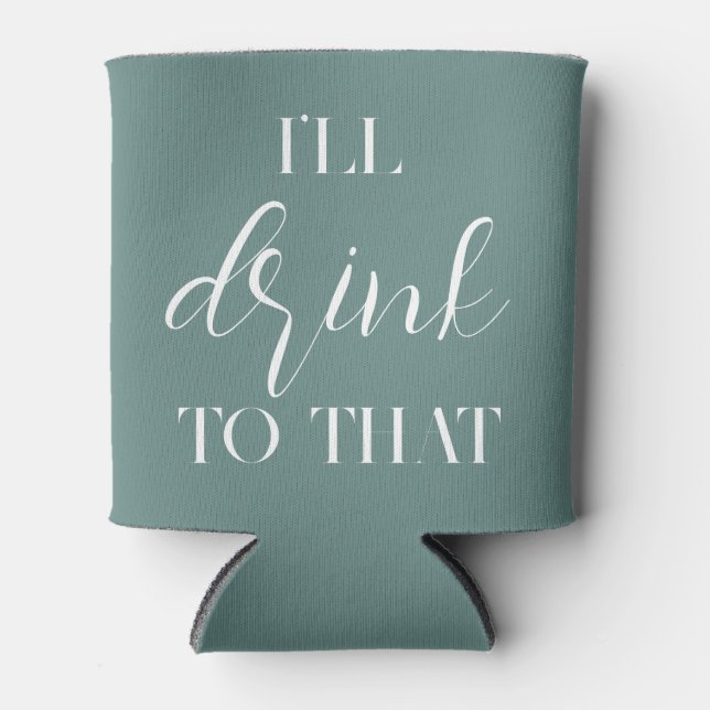 Porta-lata Eu bebo para aquela lata de casamentos (Frente)