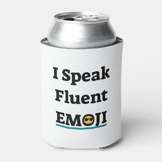 Porta-lata Eu Falo Fluent Emoji (Can Front)