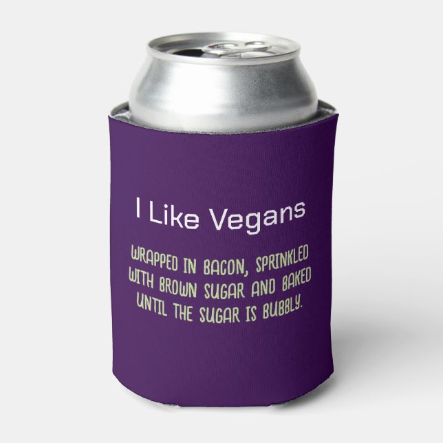 Porta-lata Eu Gosto De Vegans Engraçado Putdown (Can Front)