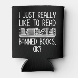 Porta-lata Eu Gosto Muito De Ler Livros Banidos, OK?