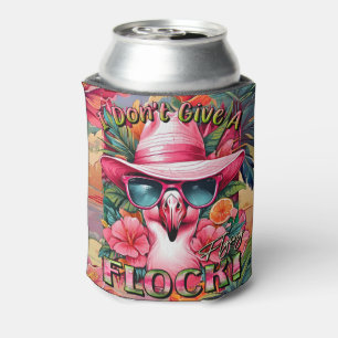 Porta-lata Eu não dou a um rebanho Sassy Pink Flamingo