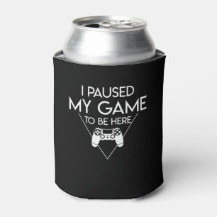 Porta-lata Eu pausei para ser aqui a camisa video do Gamer