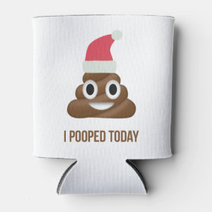 Porta-lata Eu Pooptei Hoje Engraçado Marrom Emoji Chapéu De N