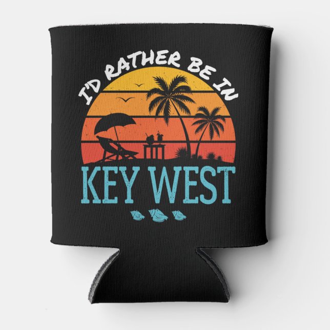 Porta-lata Eu Preferencialmente em Key West Souvenir (Frente)