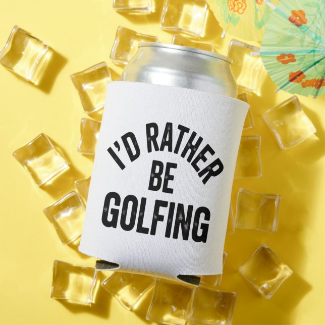 Porta-lata Eu Preferiria Estar Jogando Golfe Presente Diverti (Verão in situ)