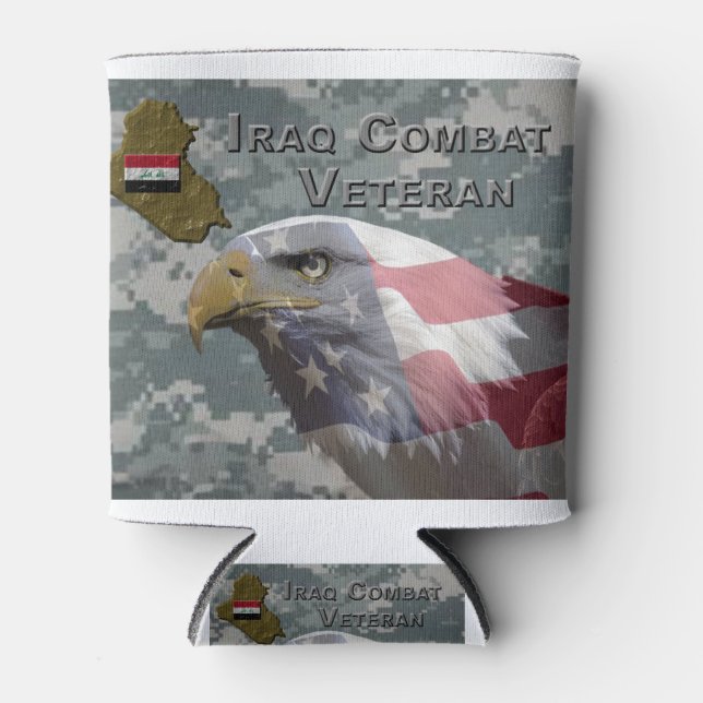Porta-lata Eu Servi - Irag Combat Veteran (Frente)