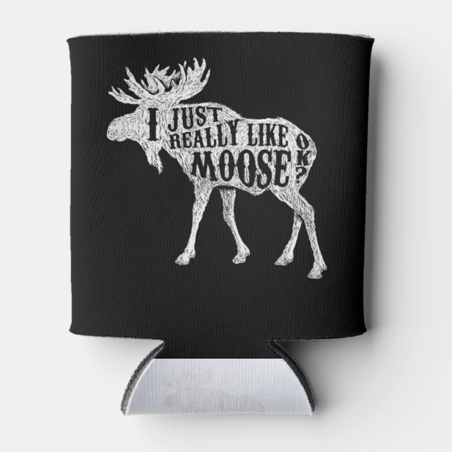 Porta-lata Eu Só Gosto Muito De Moose OK (Frente)
