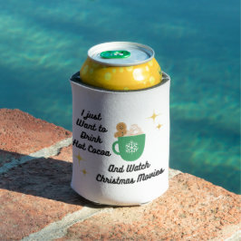 Porta-lata Eu só quero beber chocolate quente em um recipient