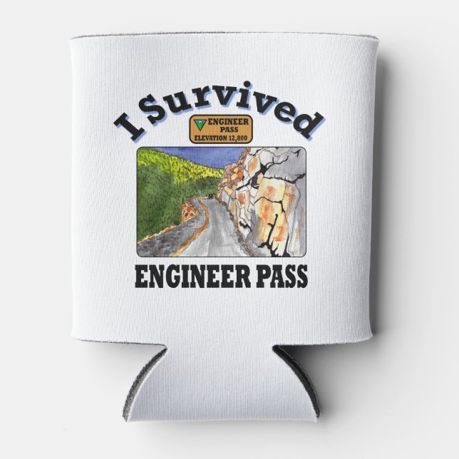 Porta-lata Eu Sobrevivi ao Passado do Engenheiro (Frente)