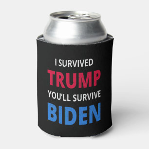 Porta-lata Eu Sobrevivi Trump, você sobreviverá Biden.