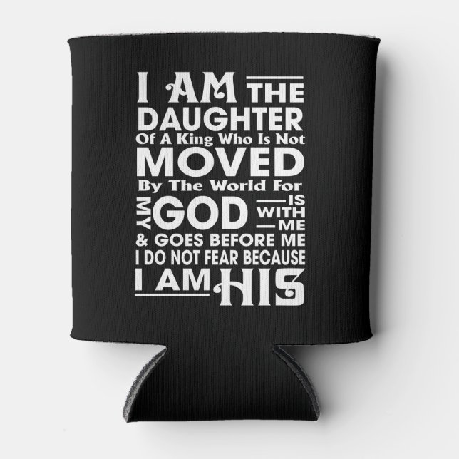 Porta-lata Eu sou a filha de um rei (Frente)