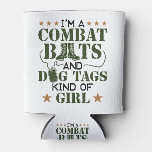 Porta-lata Eu sou um tipo de Dog tags de luta