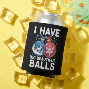 Porta-lata Eu Tenho Bolas Grandes e Bonitas Natal Casal Engra