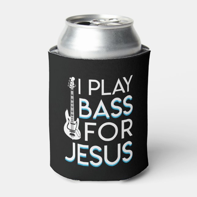 Porta-lata Eu Toco Violão Cristão Bass Jesus (Can Front)