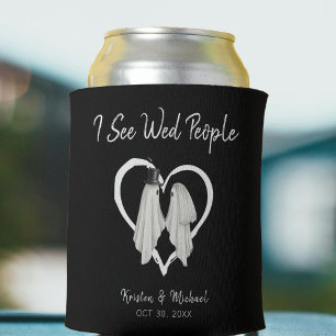 Porta-lata Eu Vejo Pessoas de Wed Fantasma Casamento de Hallo