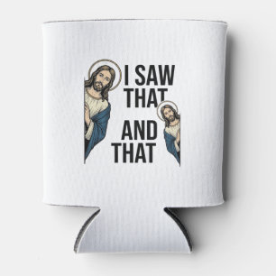 Porta-lata Eu Vi Aquele Jesus Engraçado Espiando Design de Ca
