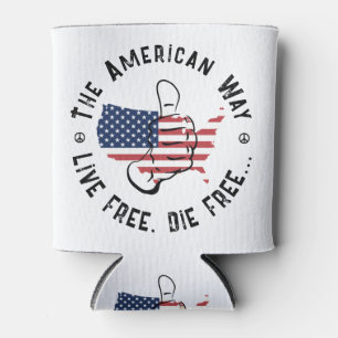 Porta-lata EUA O Modo Americano De Viver Livre E Morrer Livre