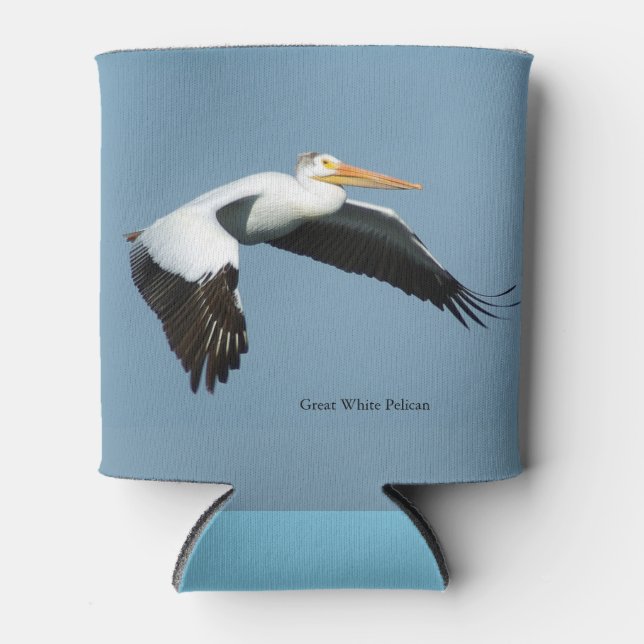 Porta-lata Excelente branco Pelicano refrigerante (Frente)