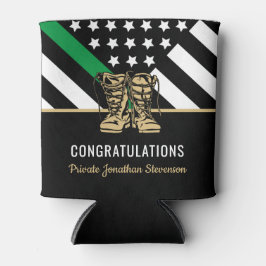 Porta-lata Exército de Bandeira da Linha Verde Fino para Form