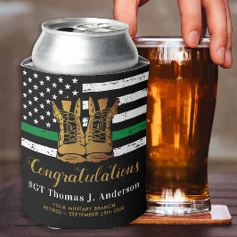 Porta-lata Exército de Reforma Militar Bota Linha Verde Fina