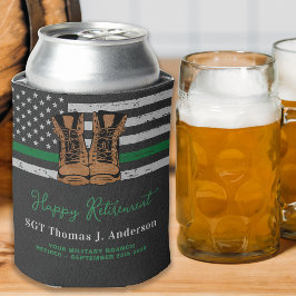 Porta-lata Exército Militar de Leather Thin Green Line