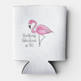 Porta-lata Fabuloso Flamingo, rosa, com trinta anos