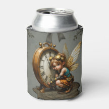 Fada Steampunk com Asas de Ouro e Relógio Antiquad