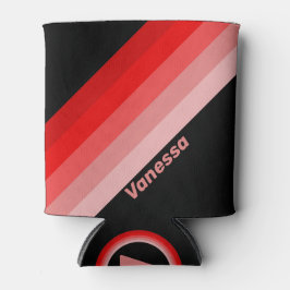 Porta-lata Fade Stripes de Crimson com Nome