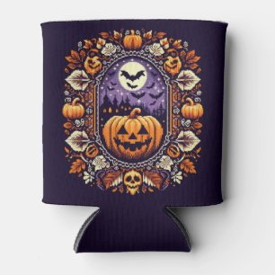 Porta-lata Fair Isle/Colorwork Vintage Halloween/outono