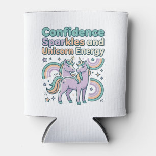 Porta-lata Faísca de Confiança de Unicórnio e Camiseta de Ene