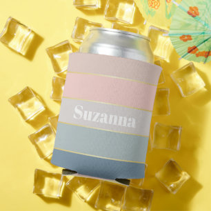 Porta-lata Faixa de cores personalizada azul colorido cor-de-