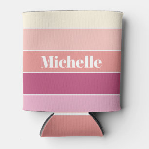 Porta-lata Faixa de cores personalizada cor-de-rosa colorida