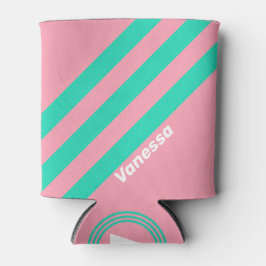 Porta-lata Faixa Nostálgica de brisa de praia com nome