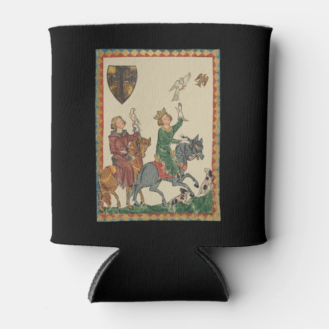 Porta-lata Falconry, 14th Century Codex Manesse (Frente)