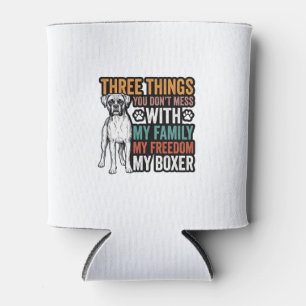 Porta-lata Família de Cachorro Boxer Desenho de Camisa Vintag