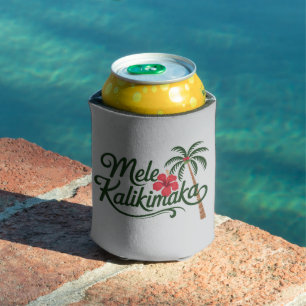Porta-lata Família de Natal Mele Kalikimaka Praia do Havaí