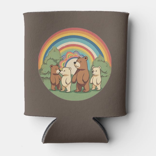 Porta-lata Família de Ursos Bonitos (Frente)