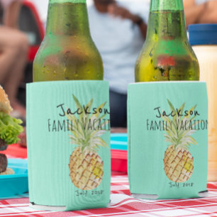 Porta-lata Família personalizada das férias de verão do