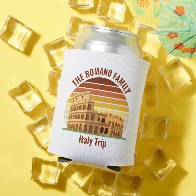 Porta-lata Família Roma Itália Trip Colosseum Sunset Personal (Verão in situ)