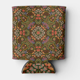 Porta-lata Fantasy Floral Square Pocket Design