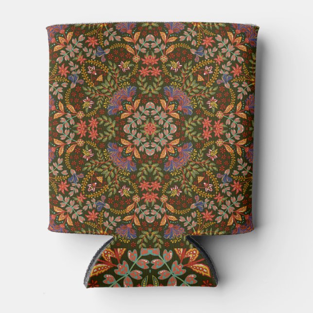 Porta-lata Fantasy Floral Square Pocket Design (Frente)