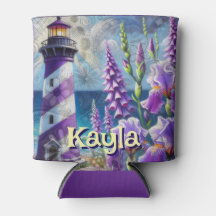 Farol Roxo com Foxglove & Iris Personalizado