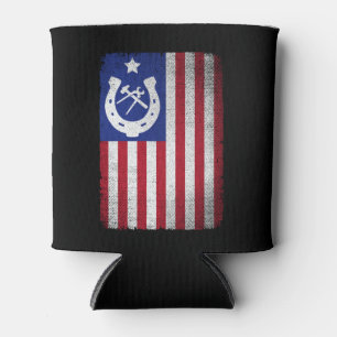 Porta-lata Farrimento da Ferradura da Bandeira Americana