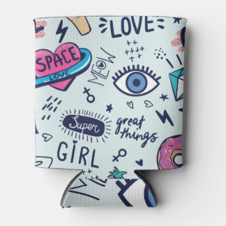 Porta-lata Fashion Patch: Pop Art Stickers.