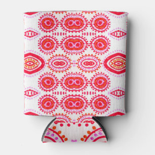 Porta-lata Fashion Red Folklore Boho Design