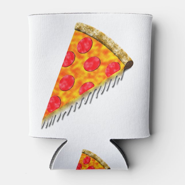 Porta-lata Fatia de pizza de anúncio de vinheta (Frente)